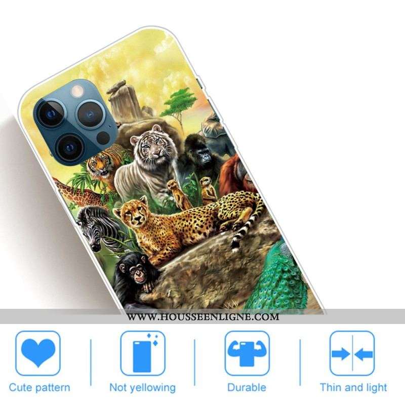 Coque iPhone 14 Pro Animaux Safari