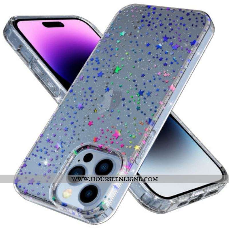 Coque iPhone 14 Pro Max Transparente Étoiles