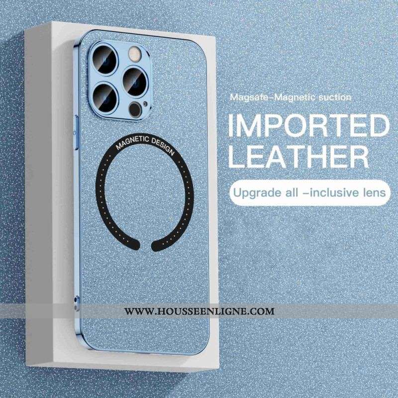Coque iPhone 14 Pro Simili Cuir Compatible Magsafe