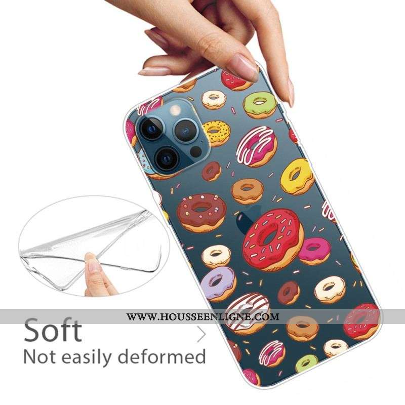 Coque iPhone 14 Pro Transparente Donuts