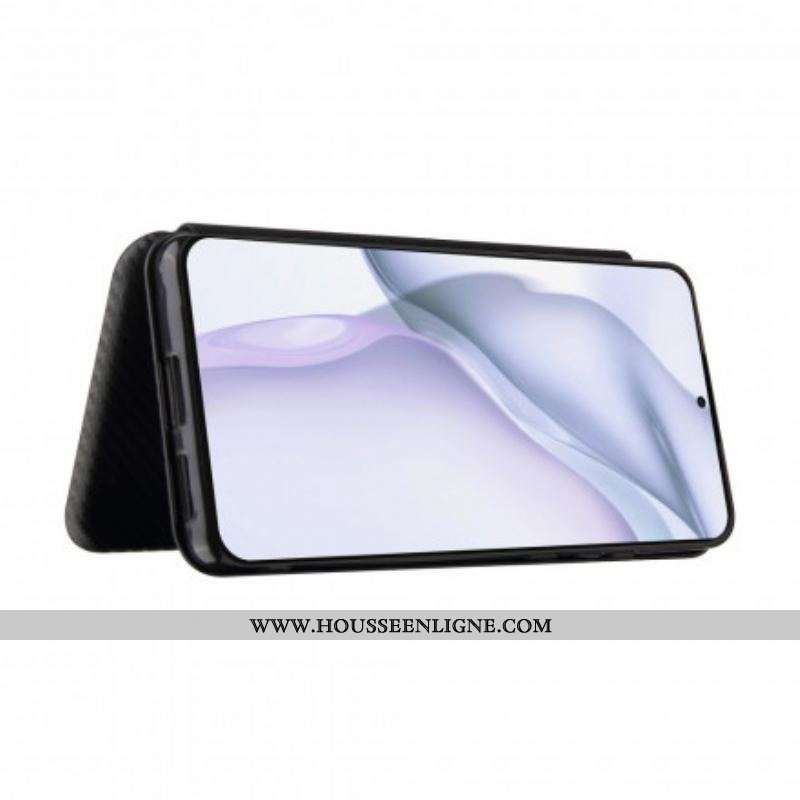 Flip Cover Huawei P50 Pro Fibre Carbone