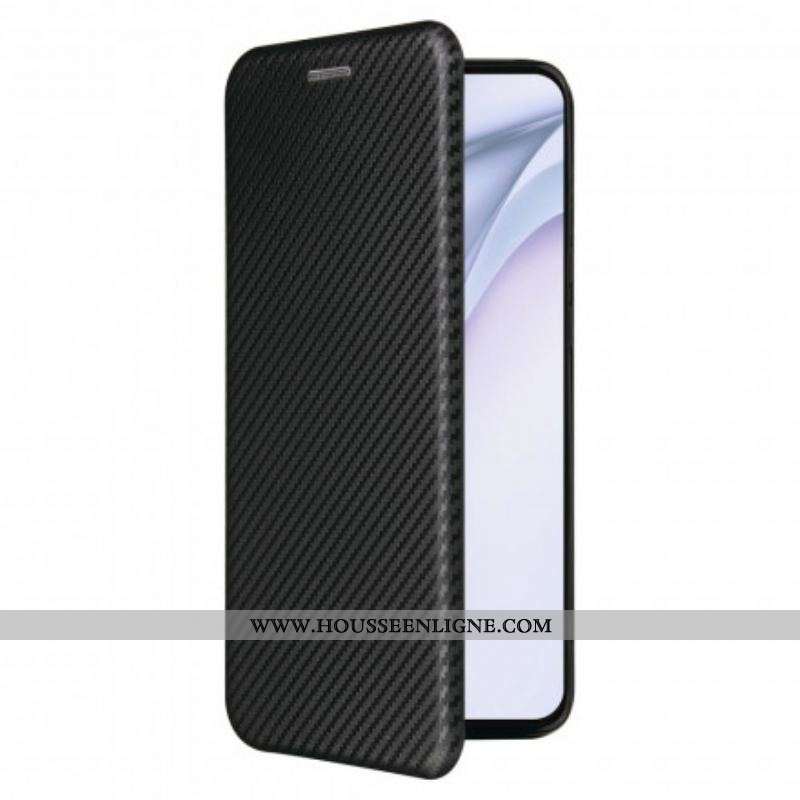 Flip Cover Huawei P50 Pro Fibre Carbone