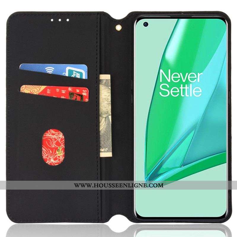 Flip Cover OnePlus 10 Pro 5G Effet Cuir Diamant