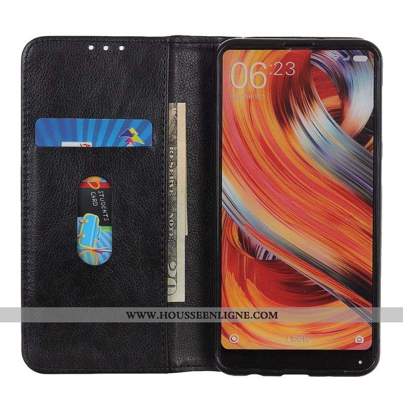 Flip Cover OnePlus 10T 5G Version Colorée Cuir Fendu
