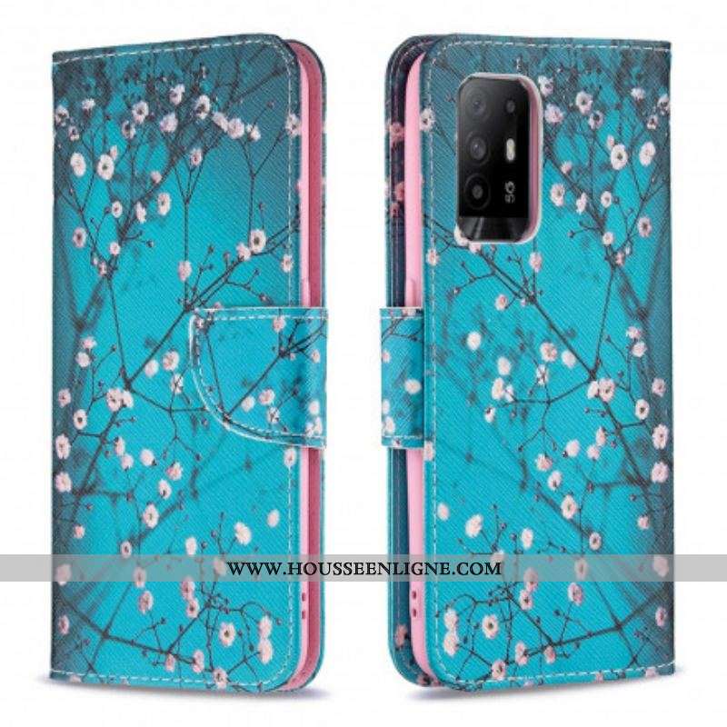 Flip Cover Oppo A94 5G Branches Fleuries