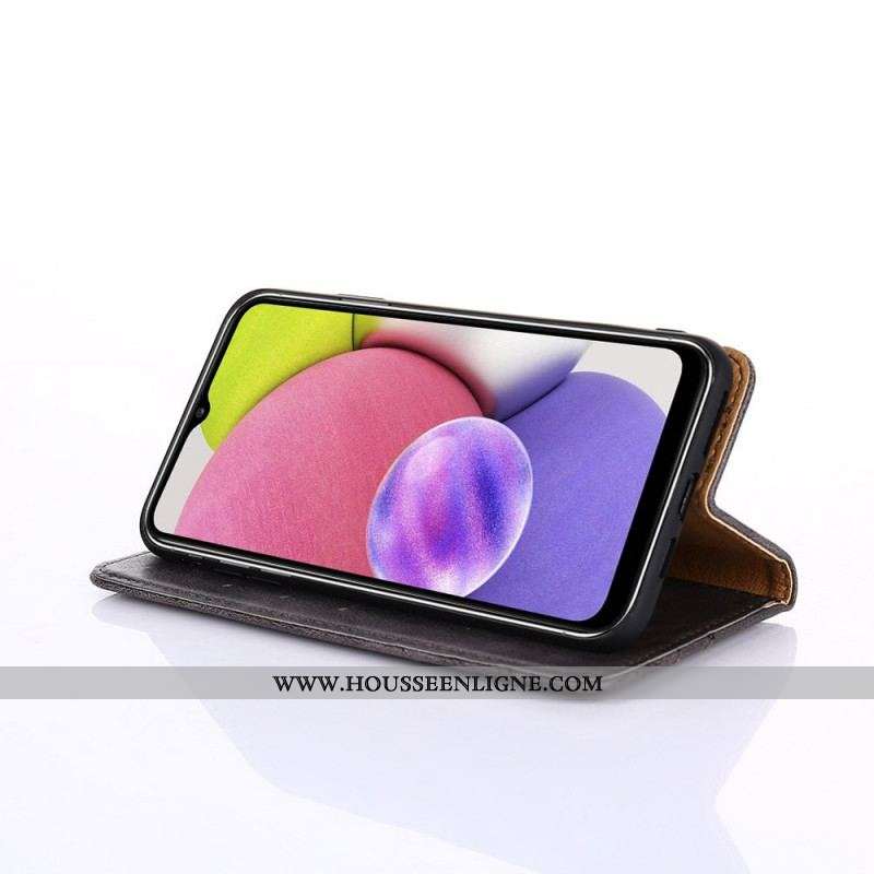 Flip Cover Samsung Galaxy A13 5G / A04s Style Cuir Rivet