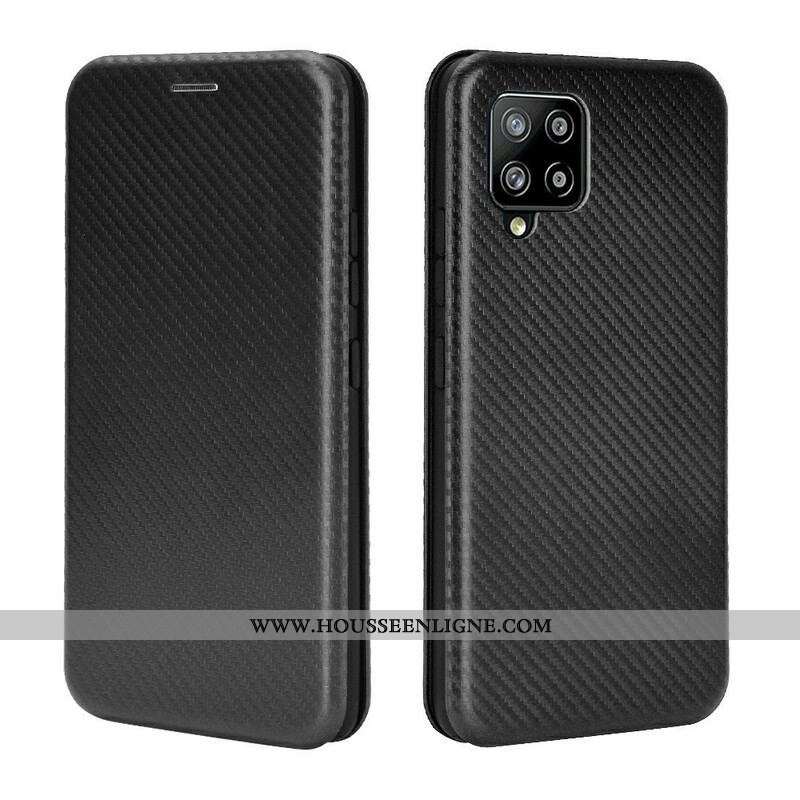 Flip Cover Samsung Galaxy A42 5G Fibre Carbone