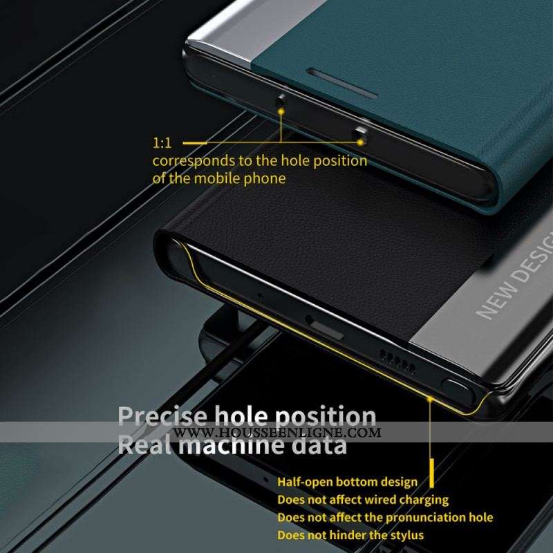 Flip Cover Samsung Galaxy A53 5G Simili Cuir New Design