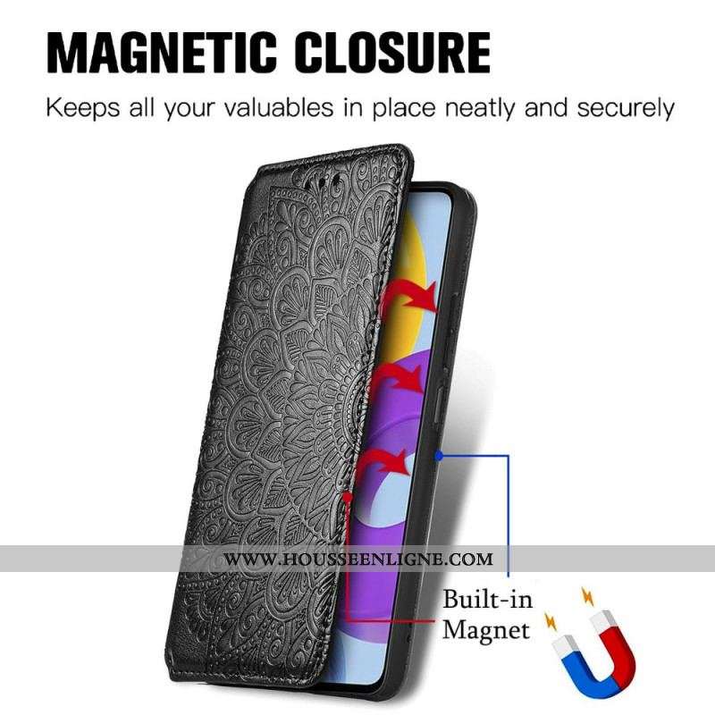 Flip Cover Samsung Galaxy M52 5G Simili Cuir Antiquaire