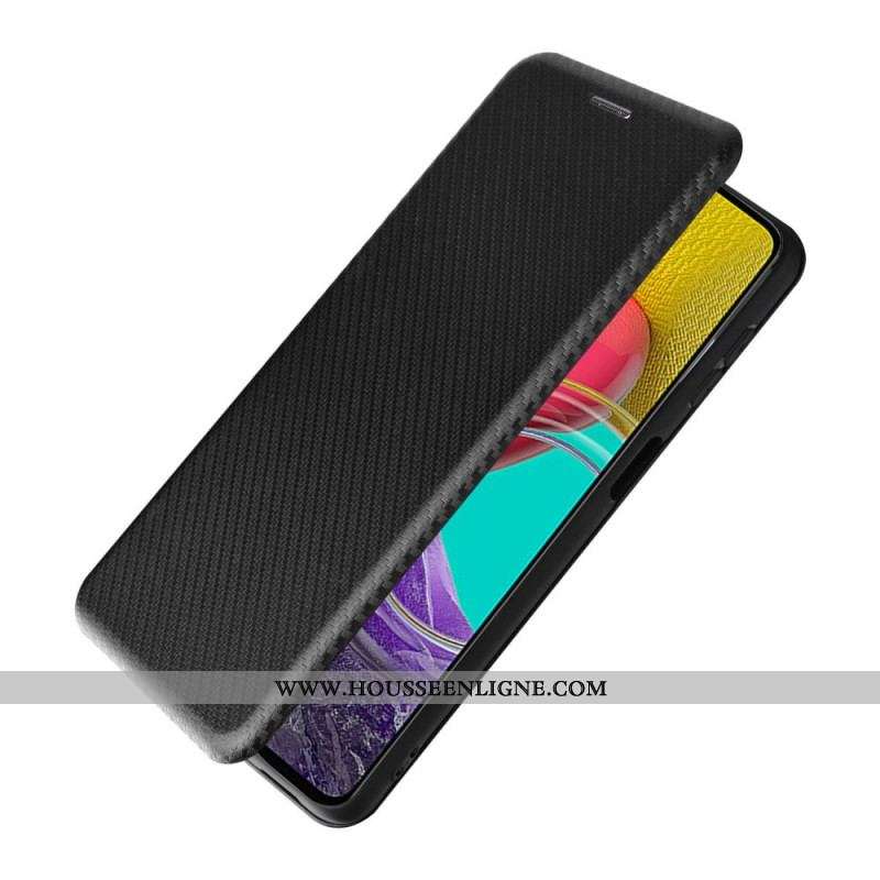 Flip Cover Samsung Galaxy M53 5G Fibre Carbone