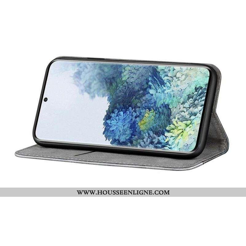 Flip Cover Samsung Galaxy S21 5G Bicolore Effet Cuir