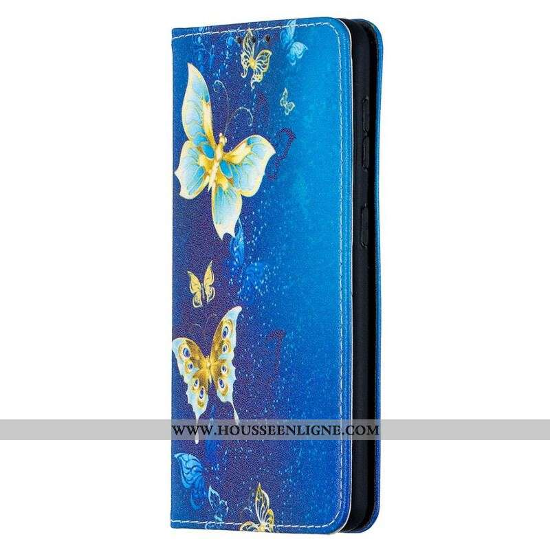 Flip Cover Samsung Galaxy S21 5G Papillons Colorés