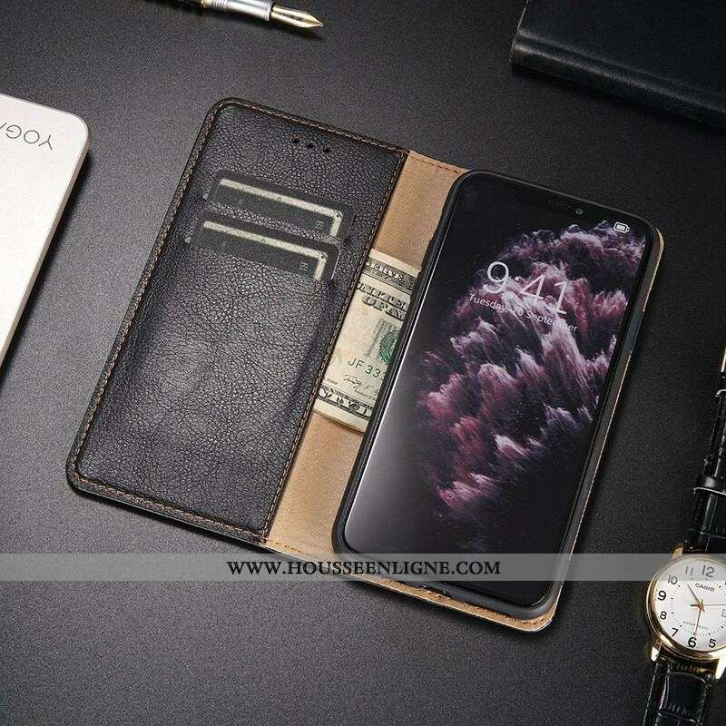 Flip Cover Samsung Galaxy S21 5G Style Cuir Classique
