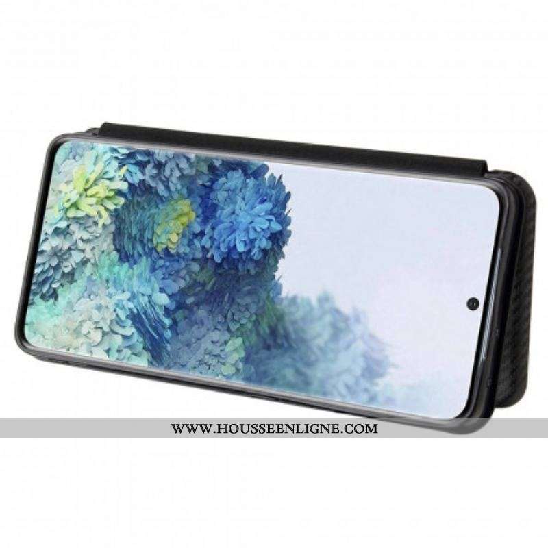 Flip Cover Samsung Galaxy S21 Ultra 5G Fibre Carbone