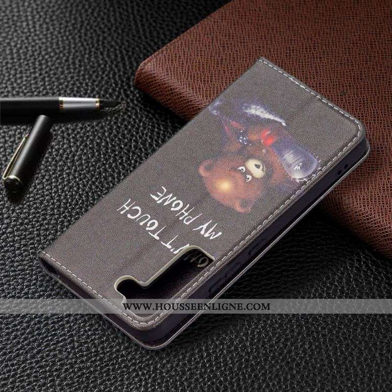 Flip Cover Samsung Galaxy S22 5G Ours Dangereux