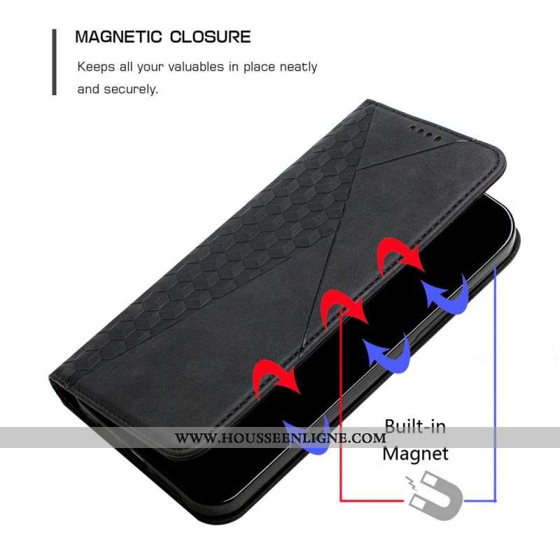 Flip Cover Samsung Galaxy S22 Ultra 5G Effet Cuir Géo