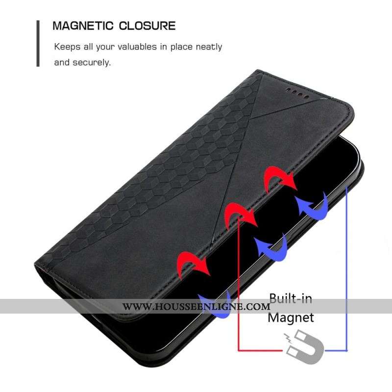 Flip Cover Samsung Galaxy S23 5G Style Cuir Motif 3D