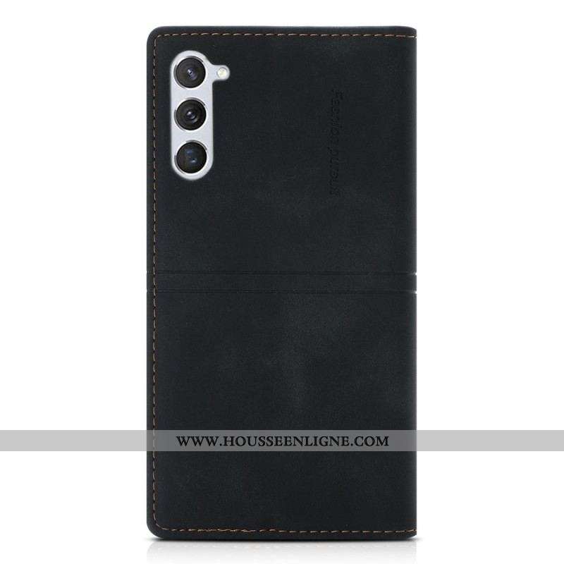Flip Cover Samsung Galaxy S23 Plus 5G Style Cuir Couture Fermoir Magnétique