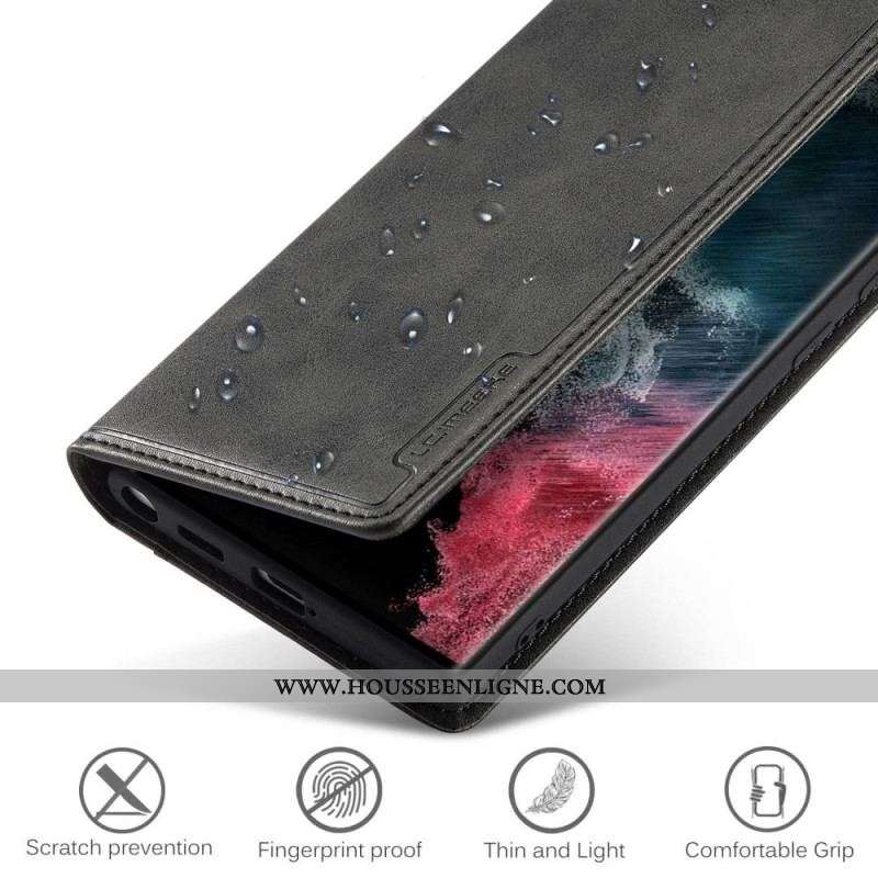 Flip Cover Samsung Galaxy S23 Ultra 5G Porte-Carte Arrière LC.IMEEKE