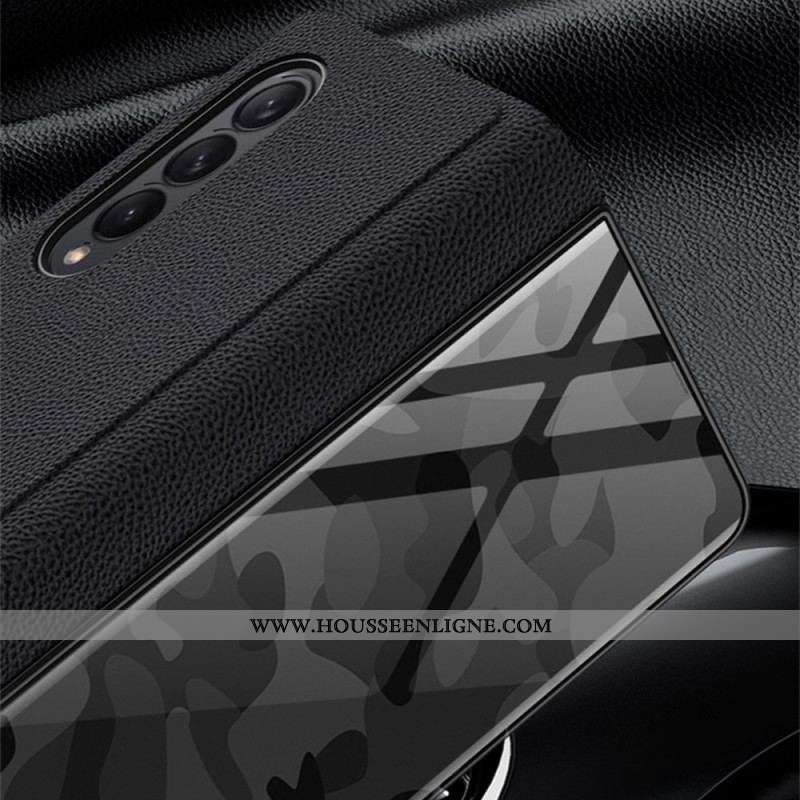 Flip Cover Samsung Galaxy Z Fold 3 5G Verre Trempé Camouflage