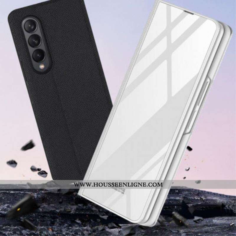 Flip Cover Samsung Galaxy Z Fold 3 5G Verre Trempé Carbone GKK