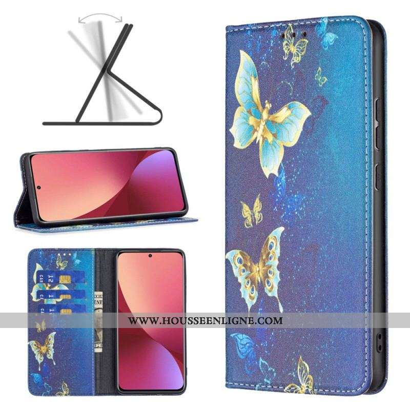 Flip Cover  Xiaomi 12 / 12X  Papillons Colorés