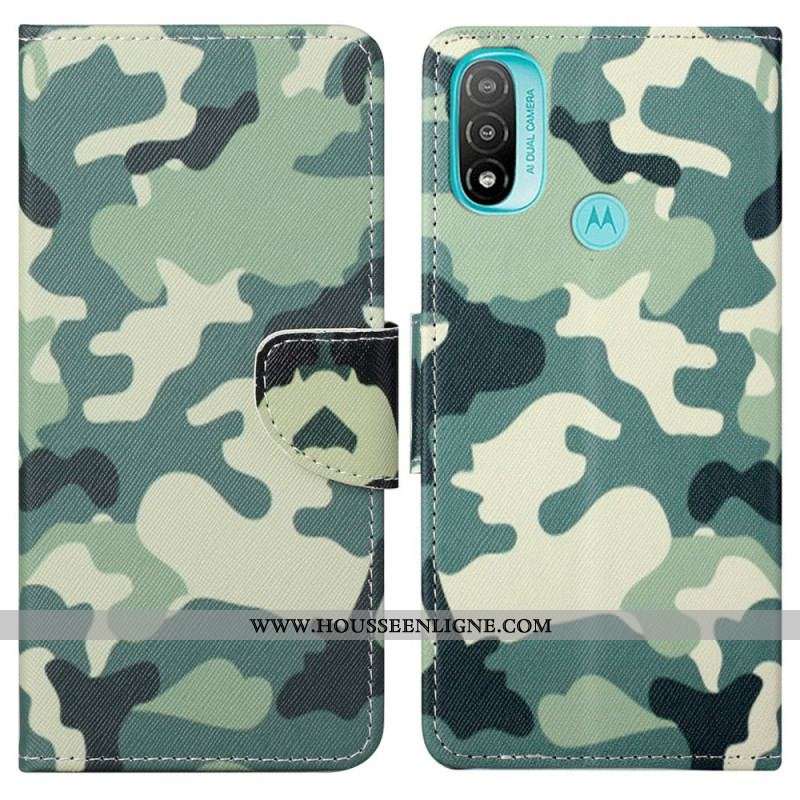 Housse Moto G71 5G Camouflage Militaire
