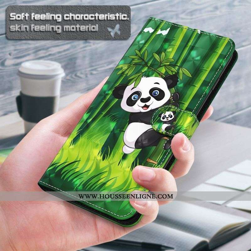 Housse Moto G71 5G Panda et Bambou