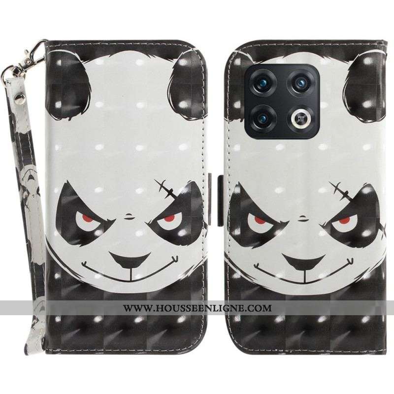 Housse OnePlus 10 Pro 5G Angry Panda à Lanière