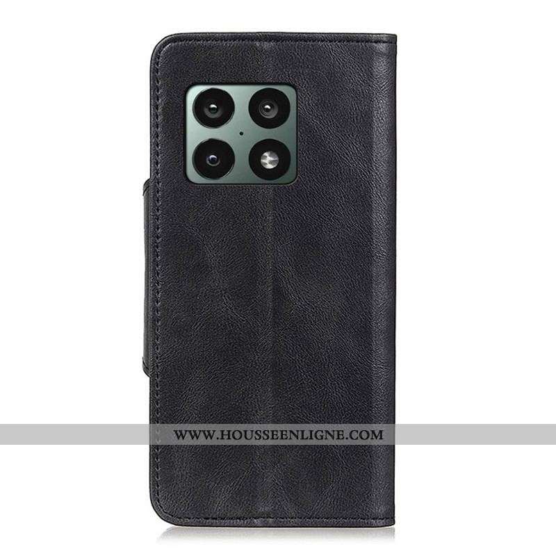 Housse OnePlus 10 Pro 5G Simili Cuir Vintage et Bouton
