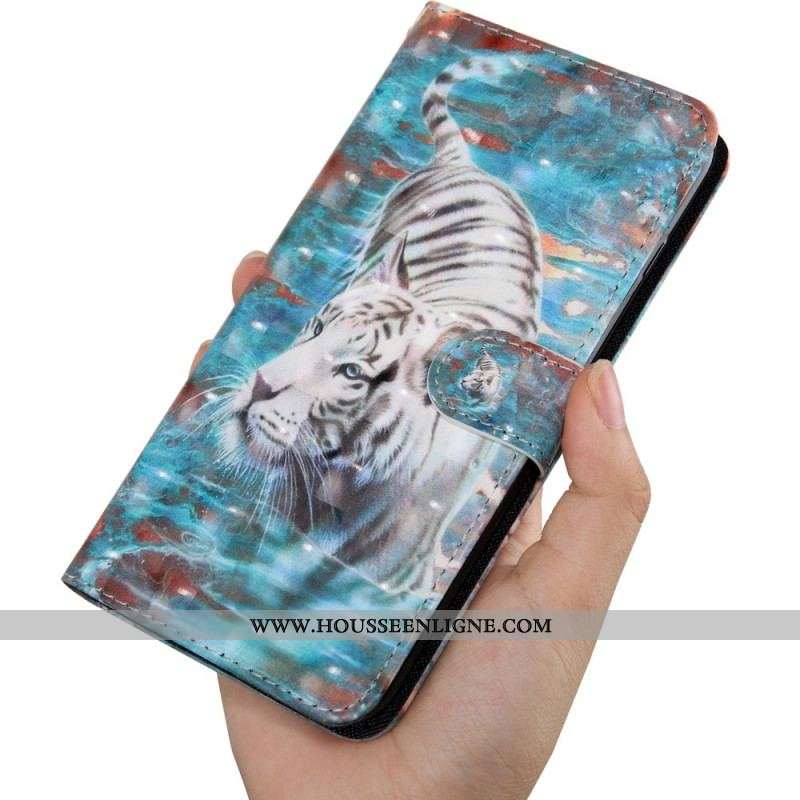 Housse OnePlus 10 Pro 5G Tigre à Lanière