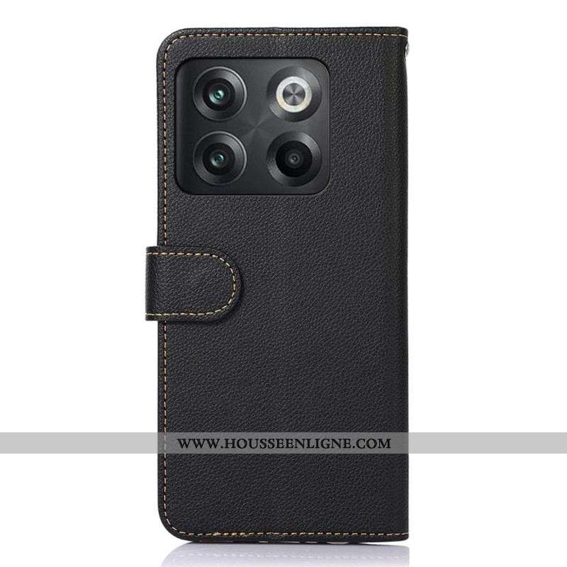 Housse OnePlus 10T 5G Style Litchi RFID KHAZNEH