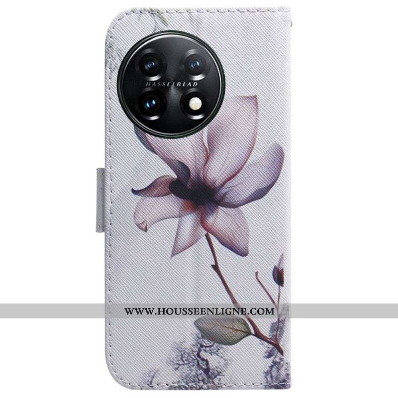 Housse OnePlus 11 5G Fleur Vieux Rose