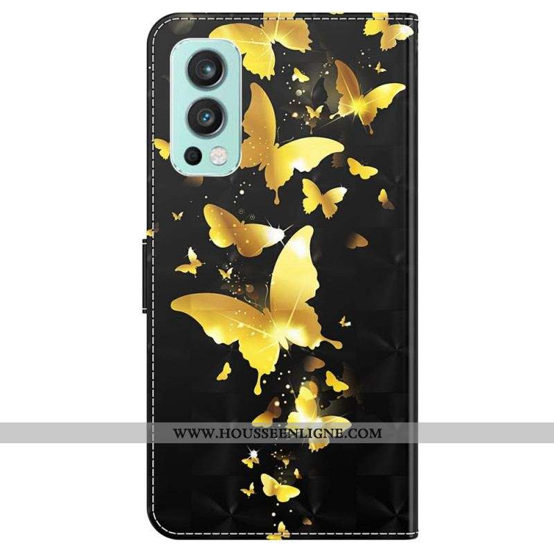 Housse OnePlus Nord 2 5G Papillons Jaunes