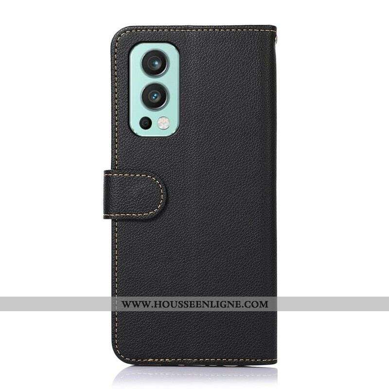 Housse OnePlus Nord 2 5G Style Litchi RFID KHAZNEH