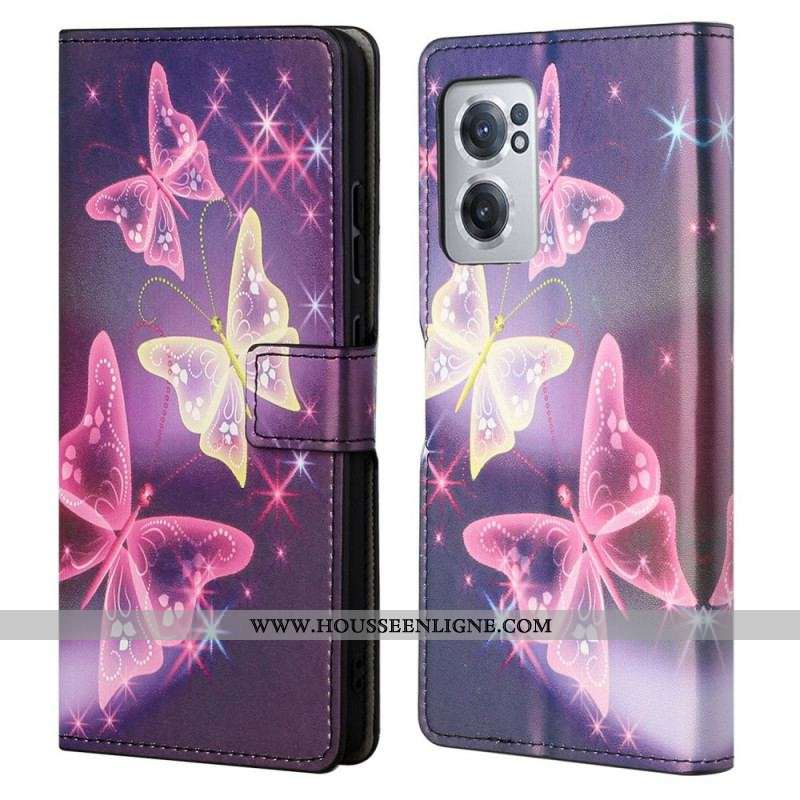 Housse OnePlus Nord CE 2 5G Papillons Néons