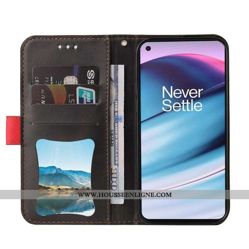 Housse OnePlus Nord CE 5G Simili Cuir Bicolore Coloré