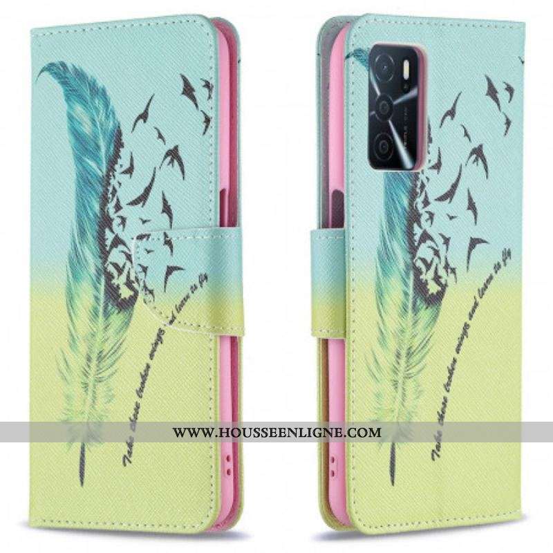 Housse Oppo A16 / A16s Plume Learn To Fly