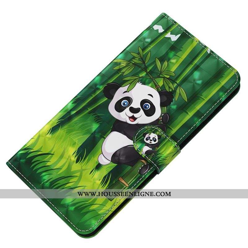 Housse Oppo A94 5G Panda avec Lanière