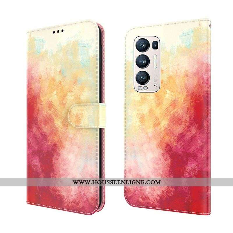 Housse Oppo Find X3 Neo Abstraction Coloré