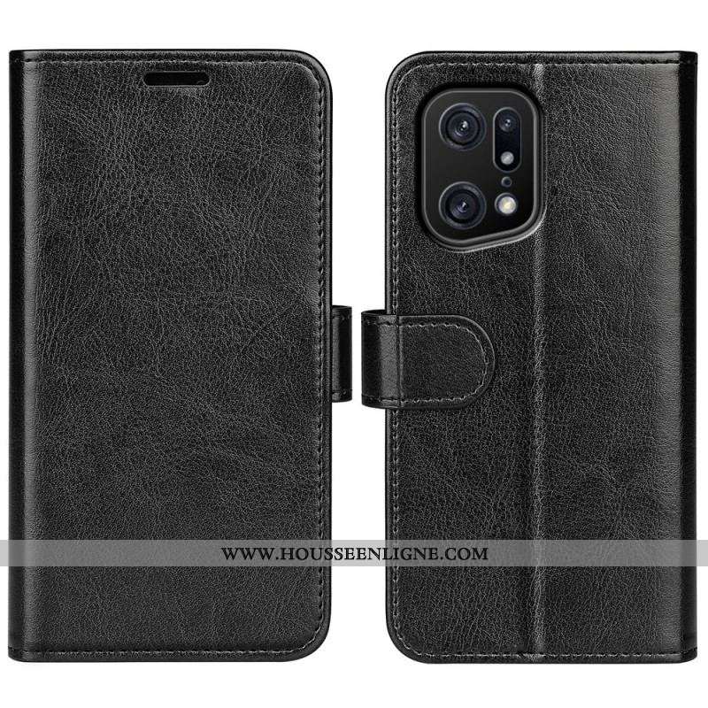 Housse Oppo Find X5 Pro Simili Cuir Vintage