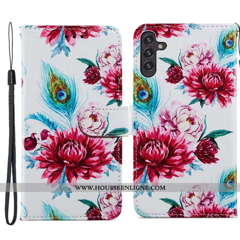 Housse Samsung Galaxy A13 5G / A04s Fleurs Intenses