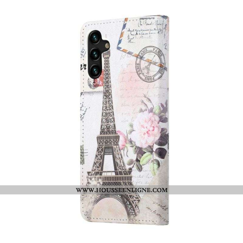 Housse Samsung Galaxy A13 5G Tour Eiffel Rétro
