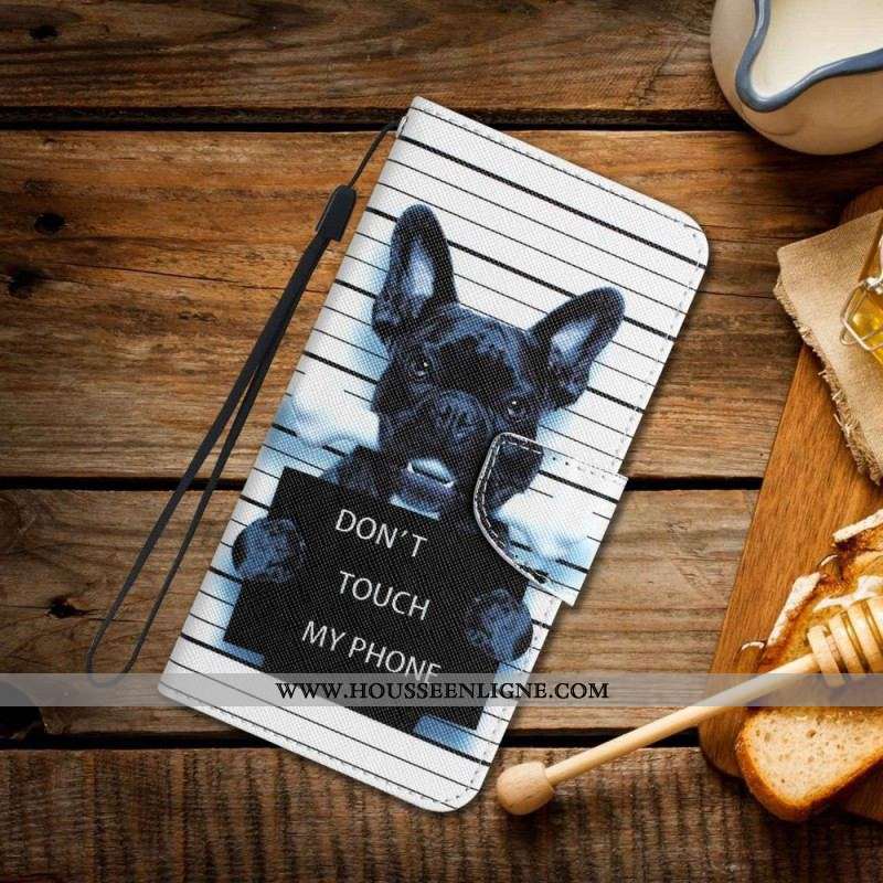 Housse Samsung Galaxy A14 5G / A14 Dog Don't Touch à Lanière