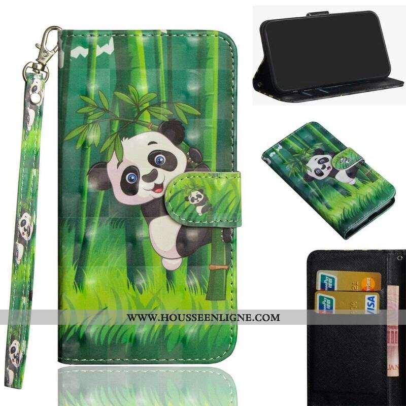 Housse Samsung Galaxy A42 5G Panda et Bambou