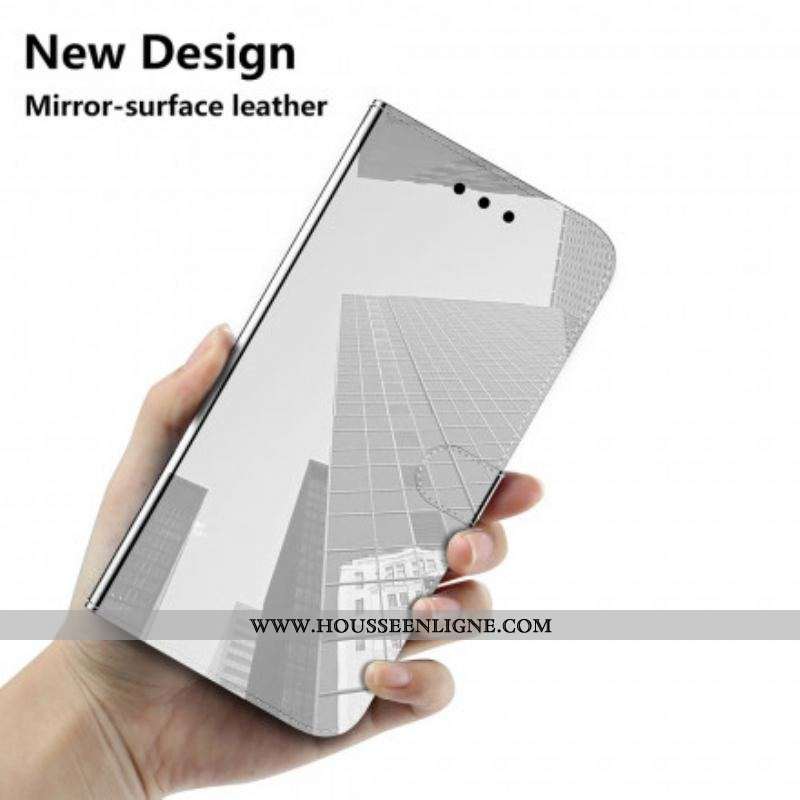 Housse Samsung Galaxy A52 4G / A52 5G / A52s 5G Simili Cuir Couverture Miroir