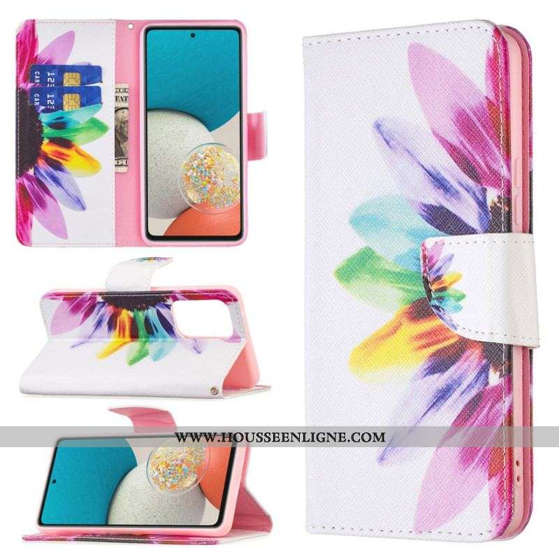 Housse Samsung Galaxy A53 5G Fleur Aquarelle