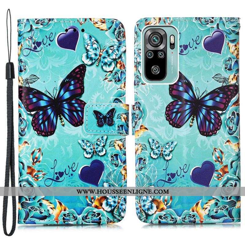 Housse Samsung Galaxy A53 5G Papillons à Lanière