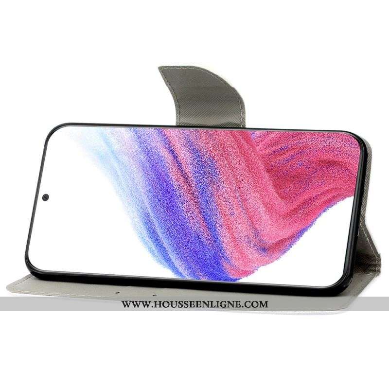 Housse Samsung Galaxy A53 5G Pluie de Coeurs à Lanière