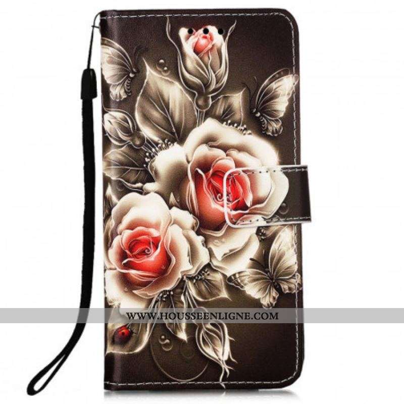 Housse Samsung Galaxy A53 5G Roses Dorées